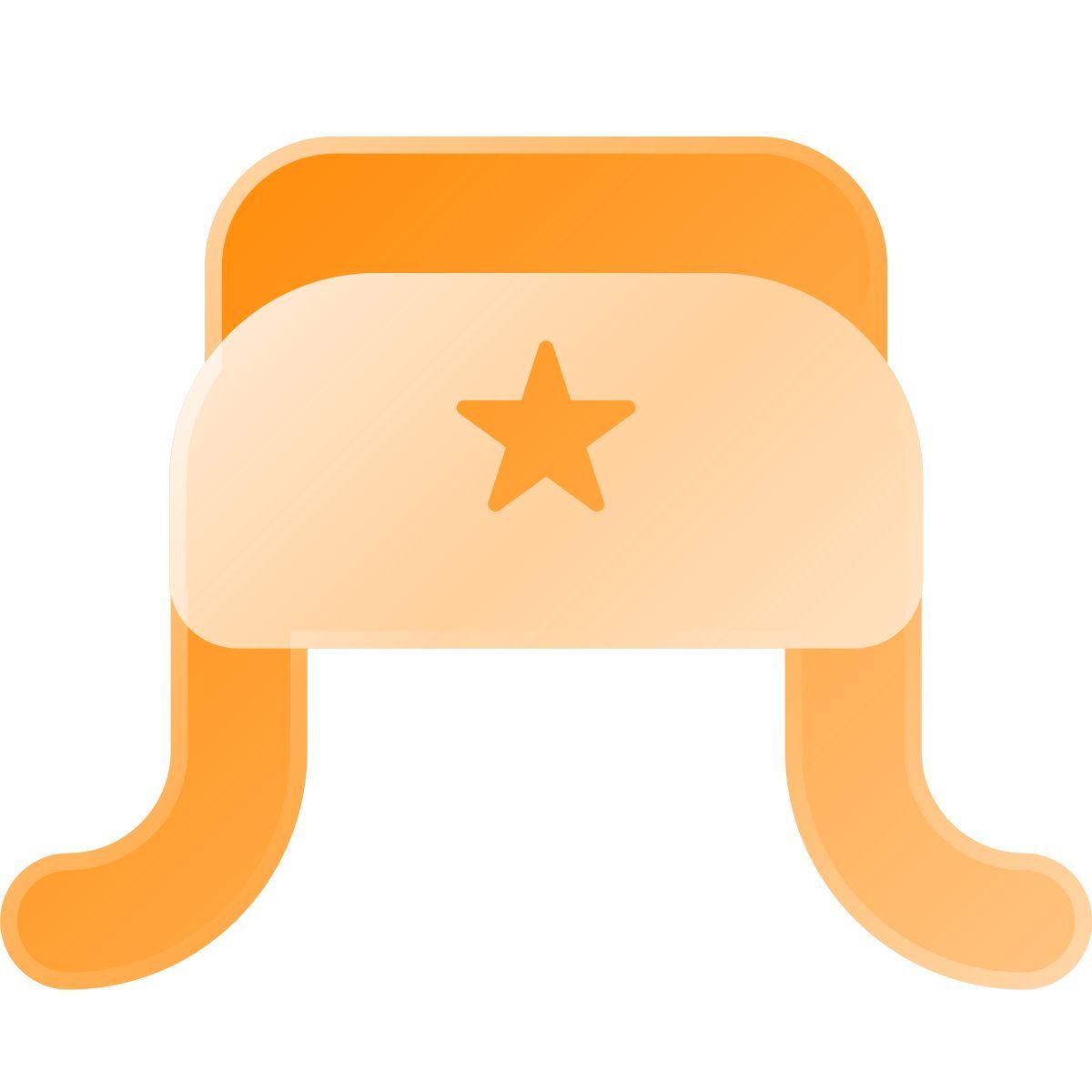 liquid glass color style uschanka icon