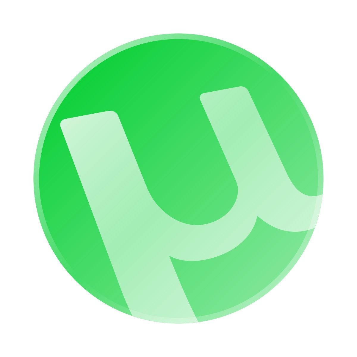 liquid glass color style utorrent icon