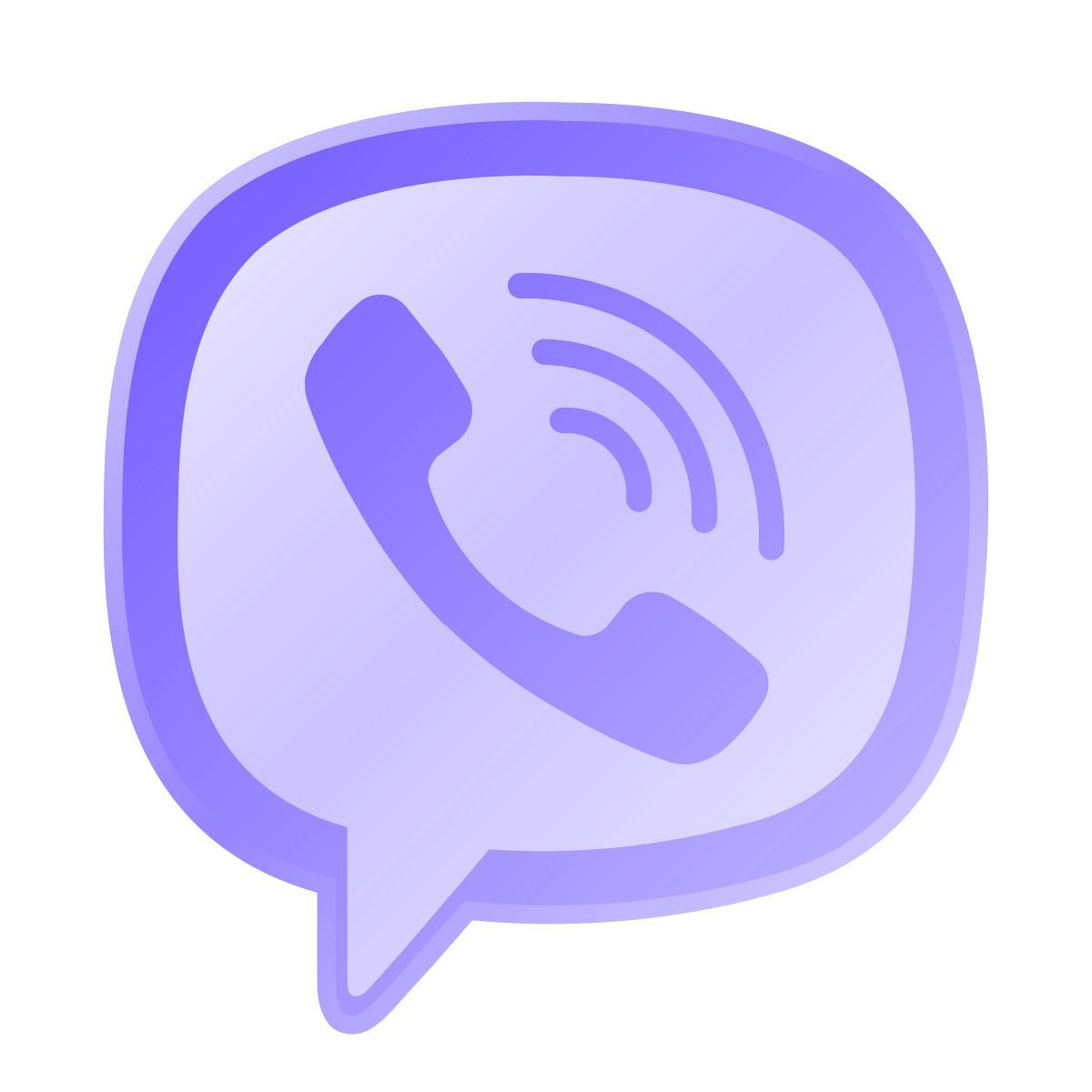 liquid glass color style viber icon