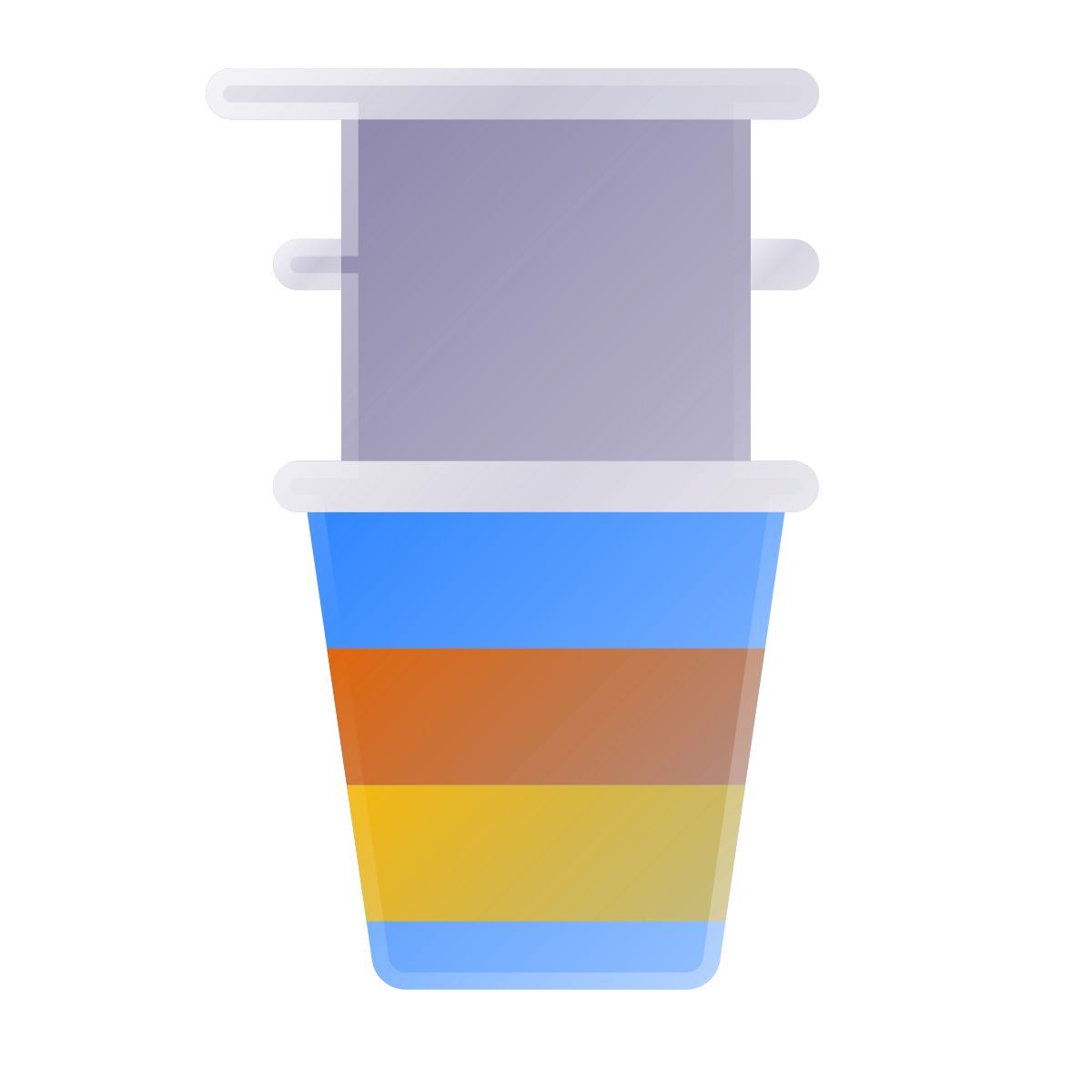 liquid glass color style café vietnamien icon