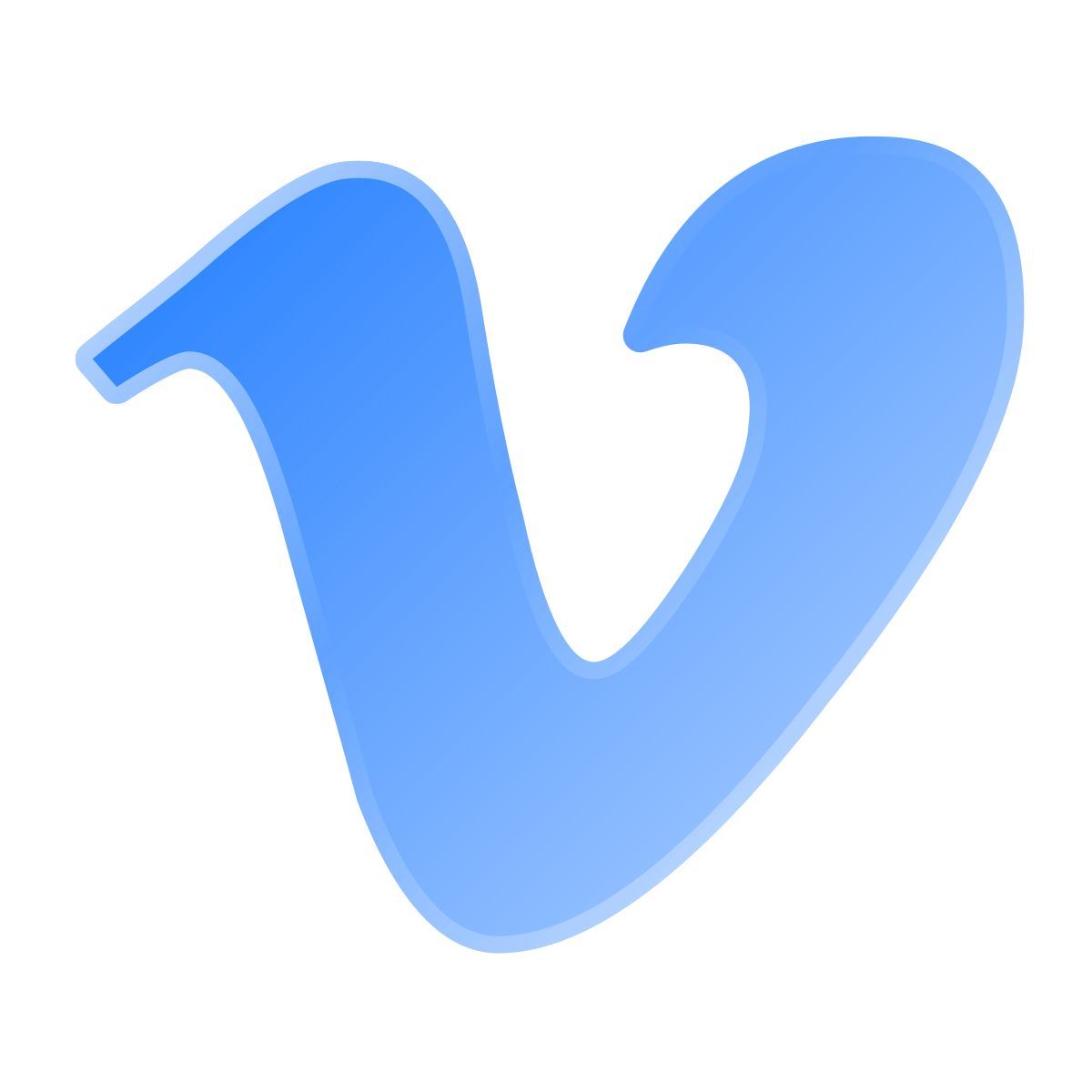 liquid glass color style vimeo icon