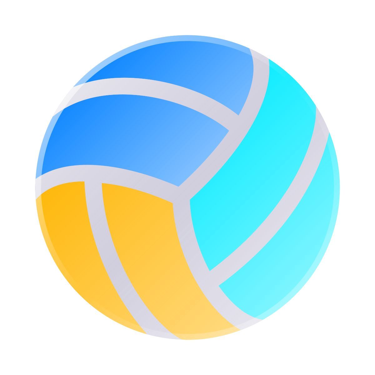 liquid glass color style 배구 icon