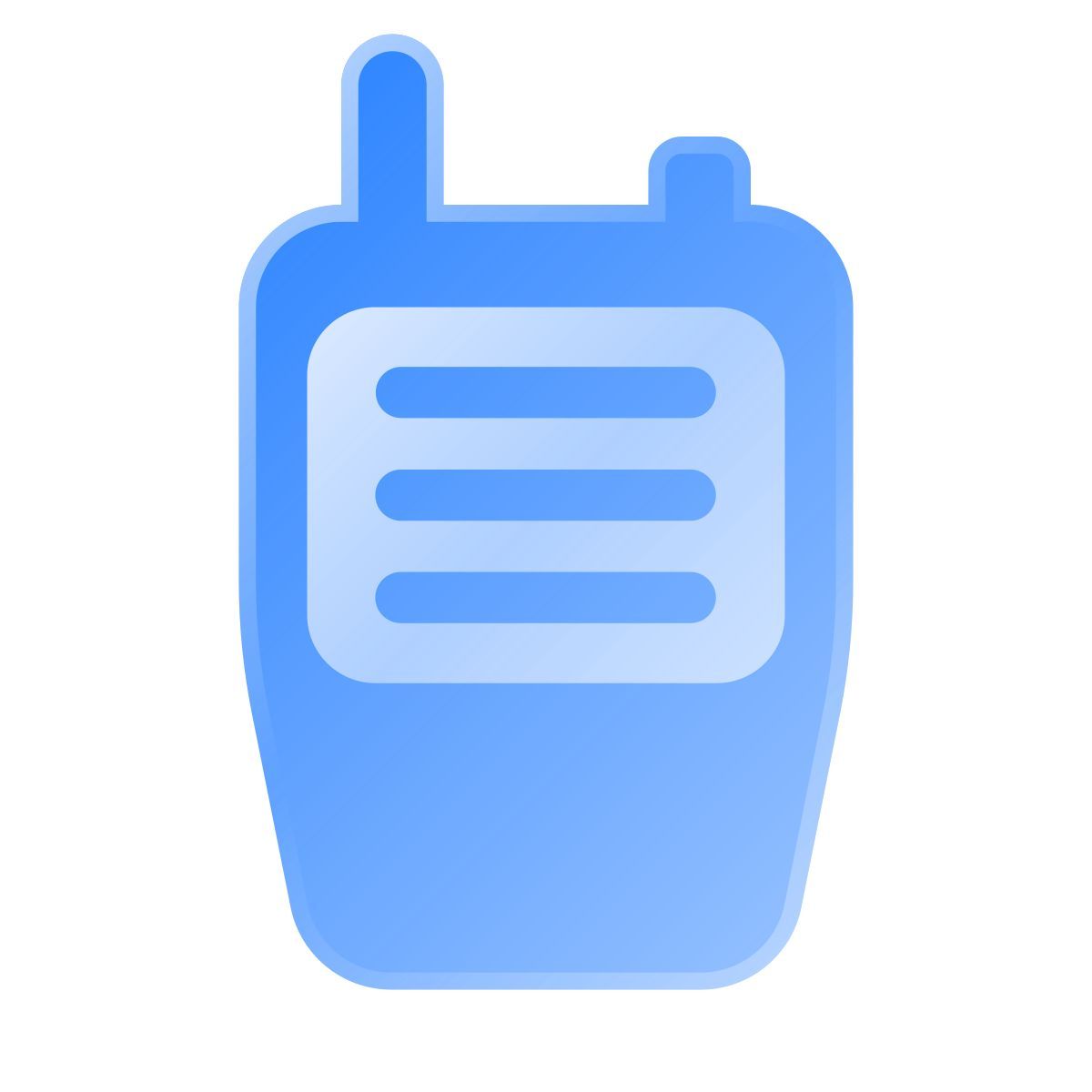 liquid glass color style 对讲机电台 icon