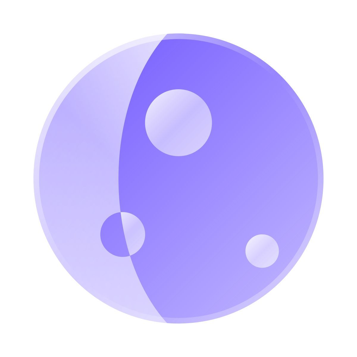liquid glass color style lua crescente icon