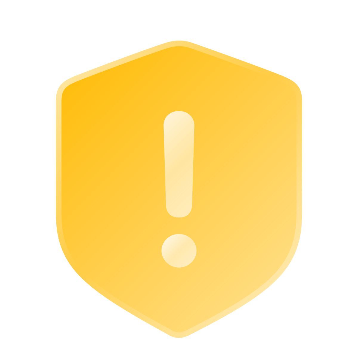 liquid glass color style avertissement bouclier icon