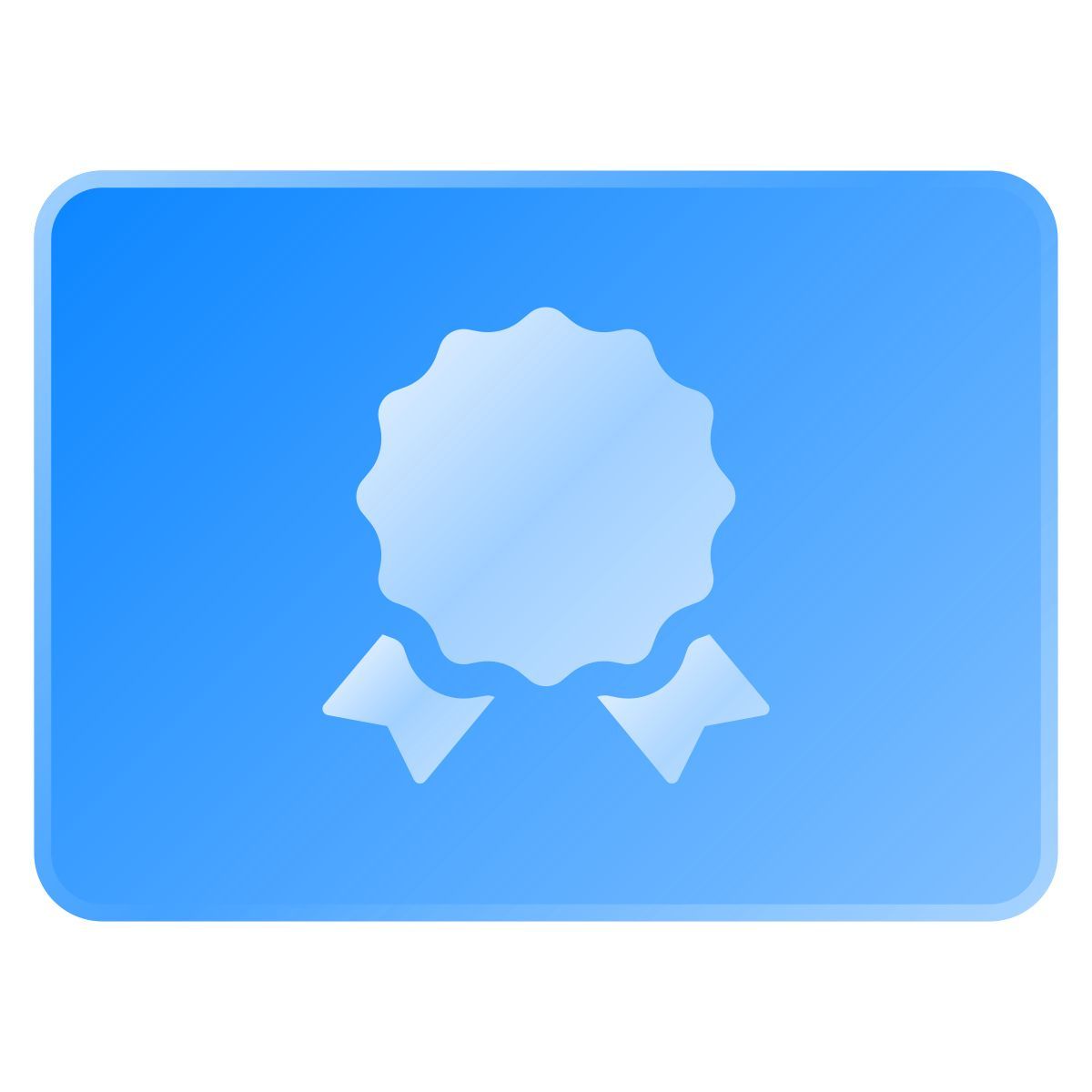 liquid glass color style carte de garantie icon