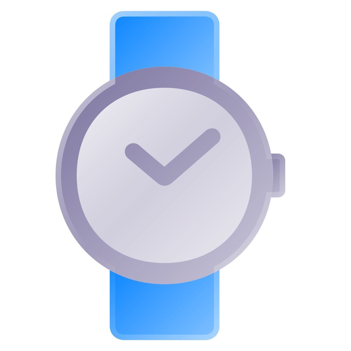liquid glass color style vista frontale di orologi icon
