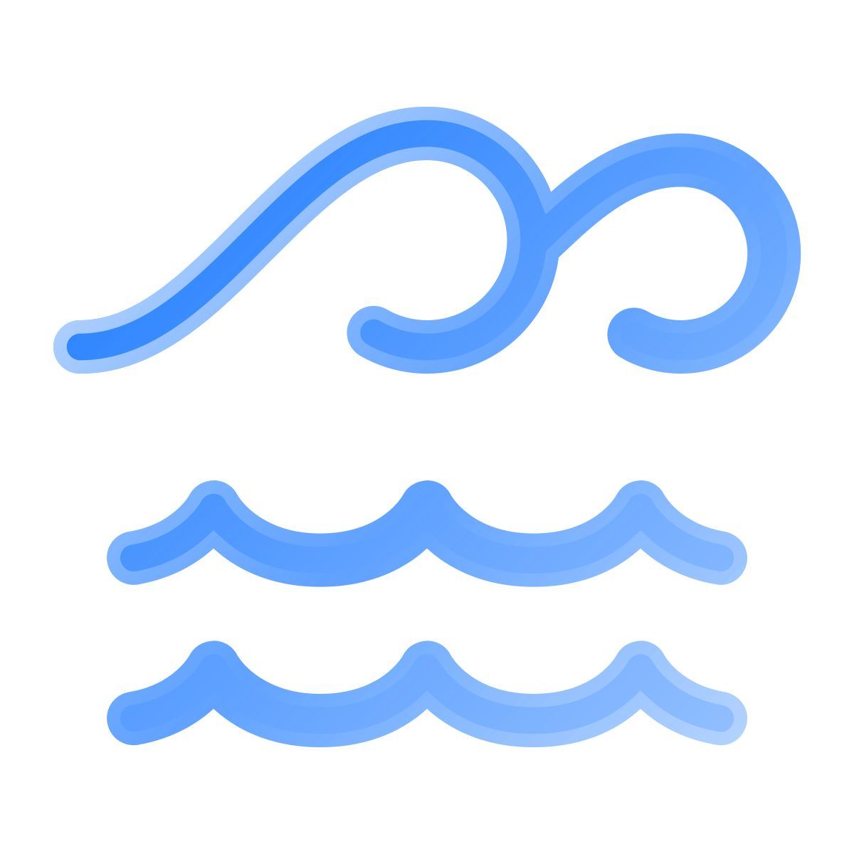 liquid glass color style élément eau icon
