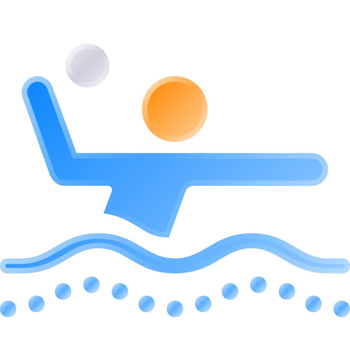 liquid glass color style water polo icon