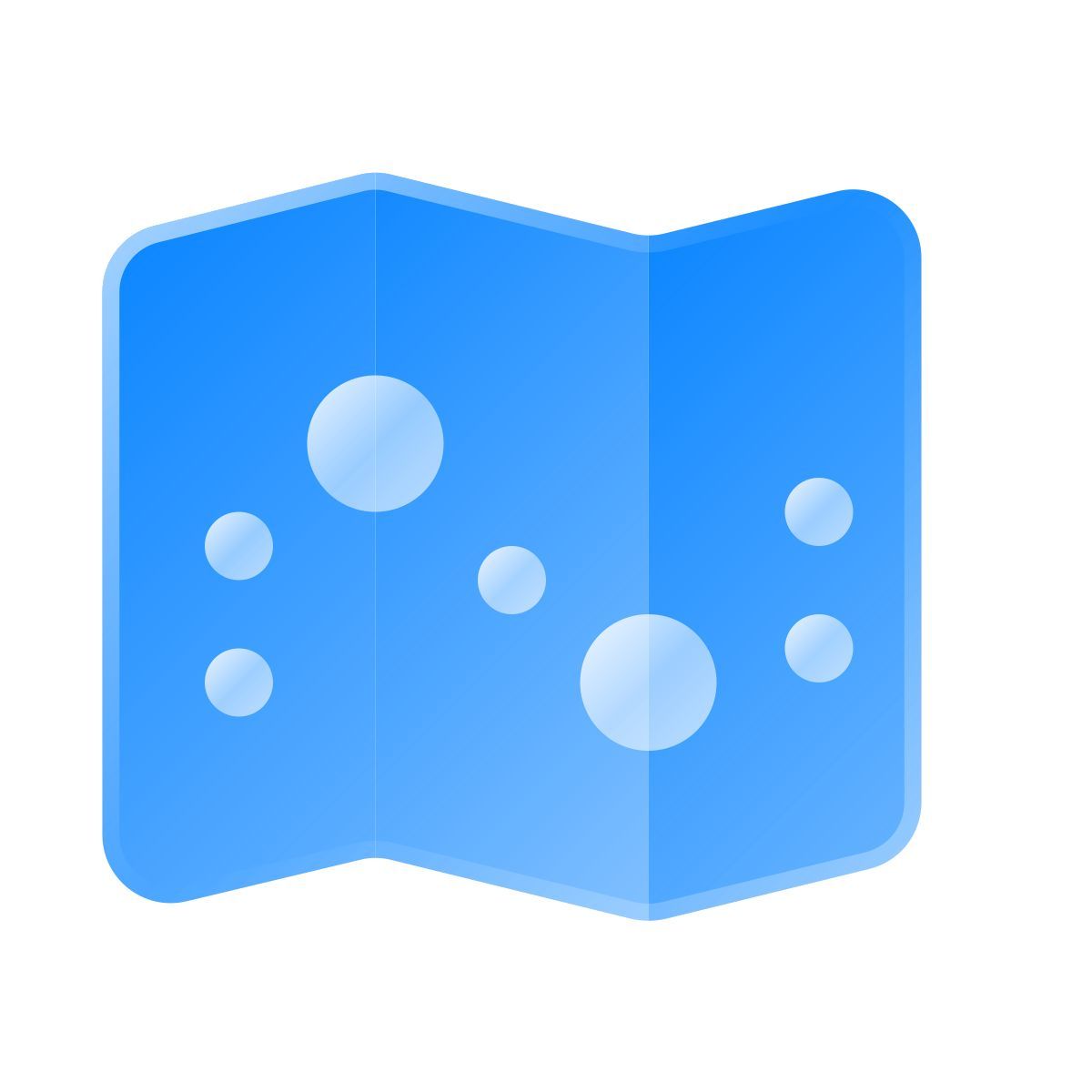 liquid glass color style waypoint map icon