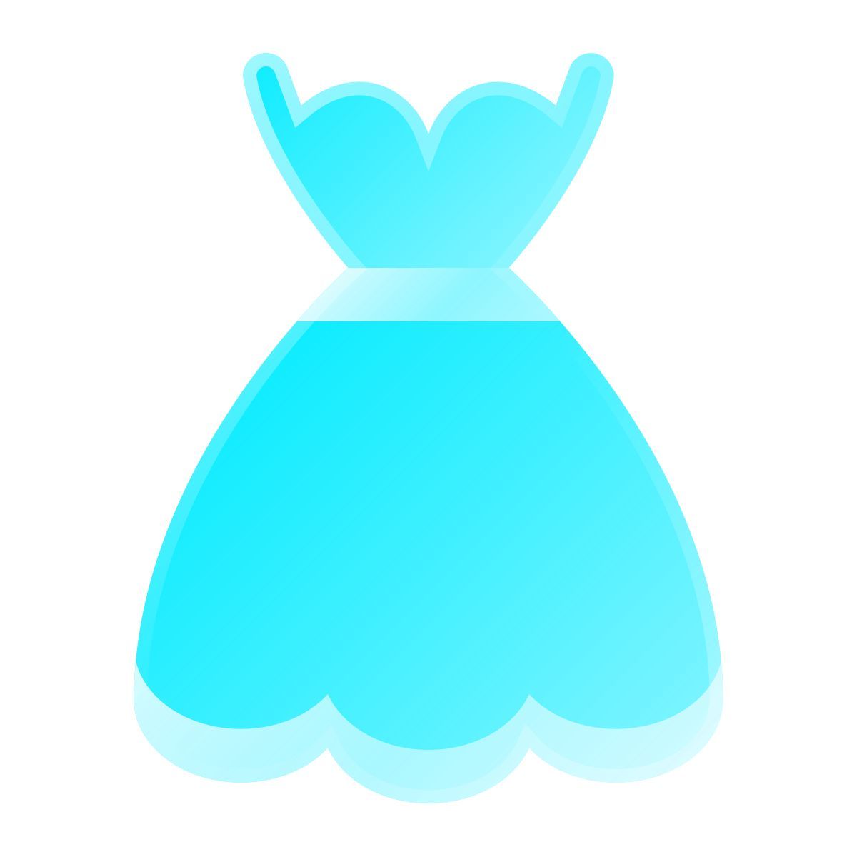 liquid glass color style abito da sposa icon