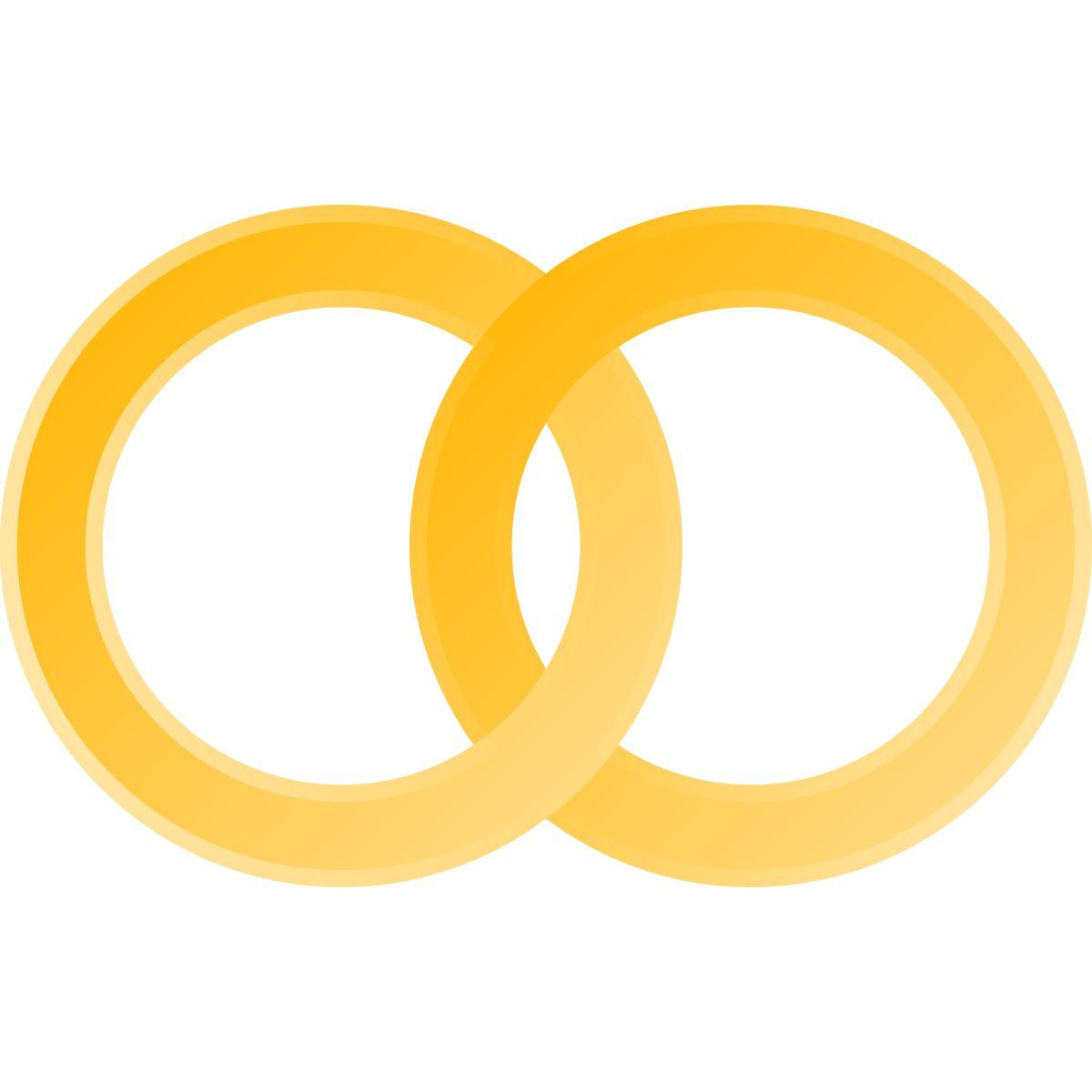 liquid glass color style wedding rings icon