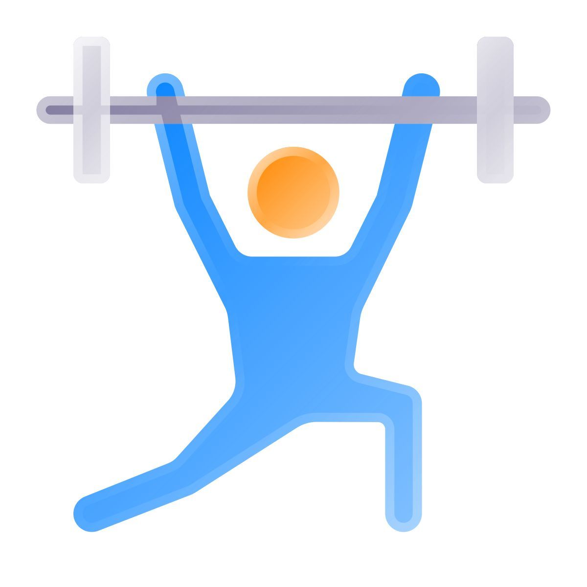 liquid glass color style musculation icon