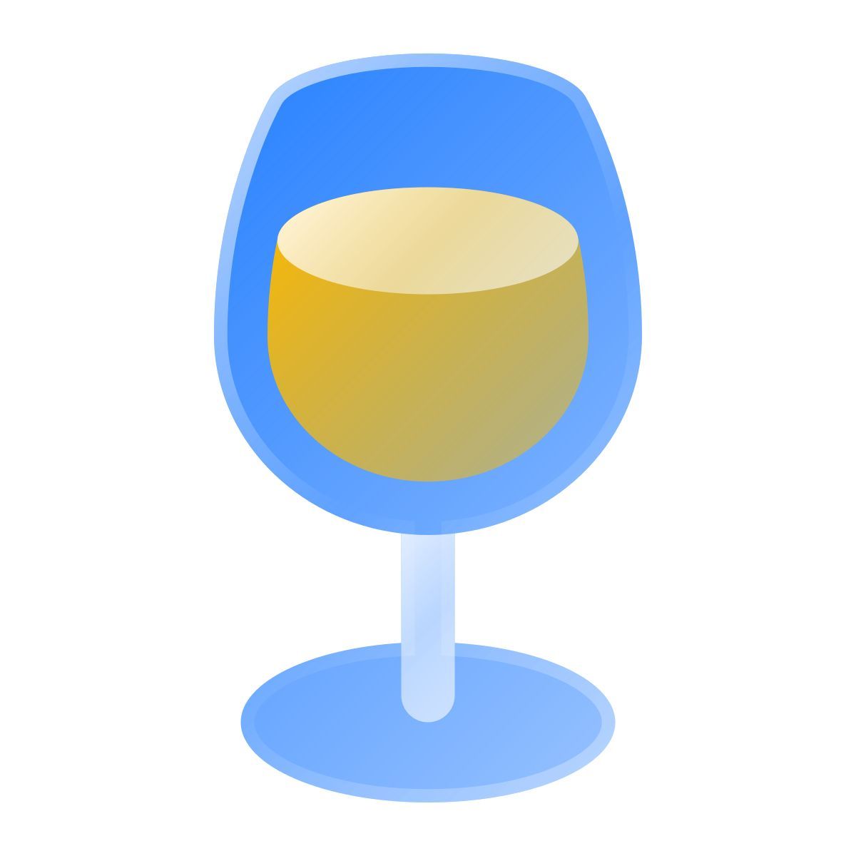 liquid glass color style vin blanc icon