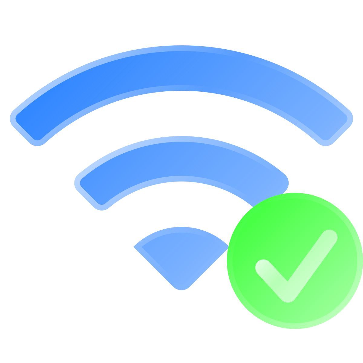 liquid glass color style wi fi connected icon