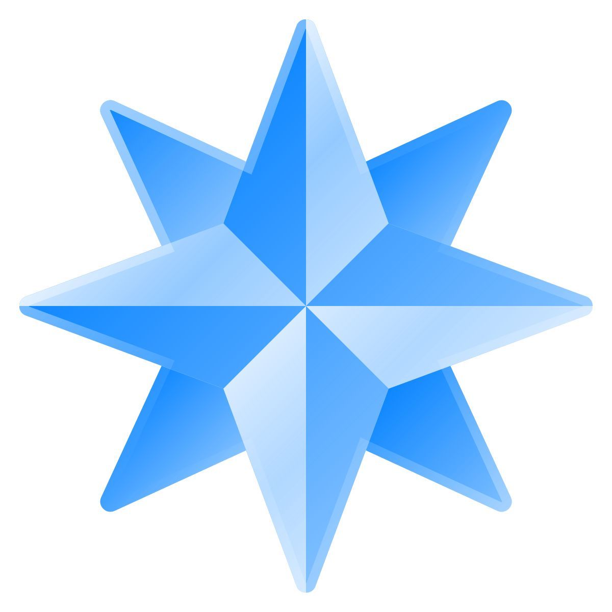 liquid glass color style windrose icon