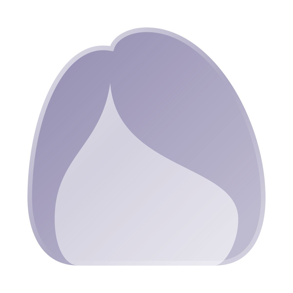 liquid glass color style cabelo de mulher icon