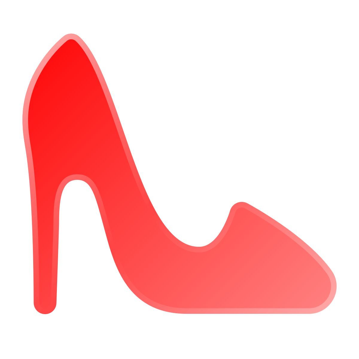 liquid glass color style 女鞋侧视图 icon
