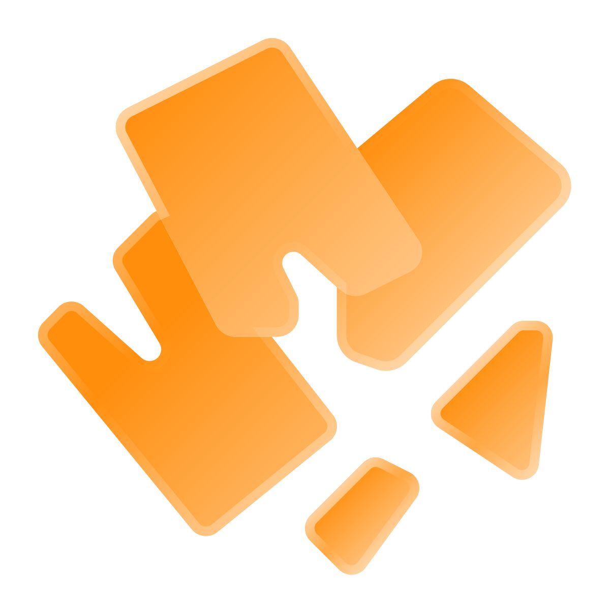 liquid glass color style wood chips icon