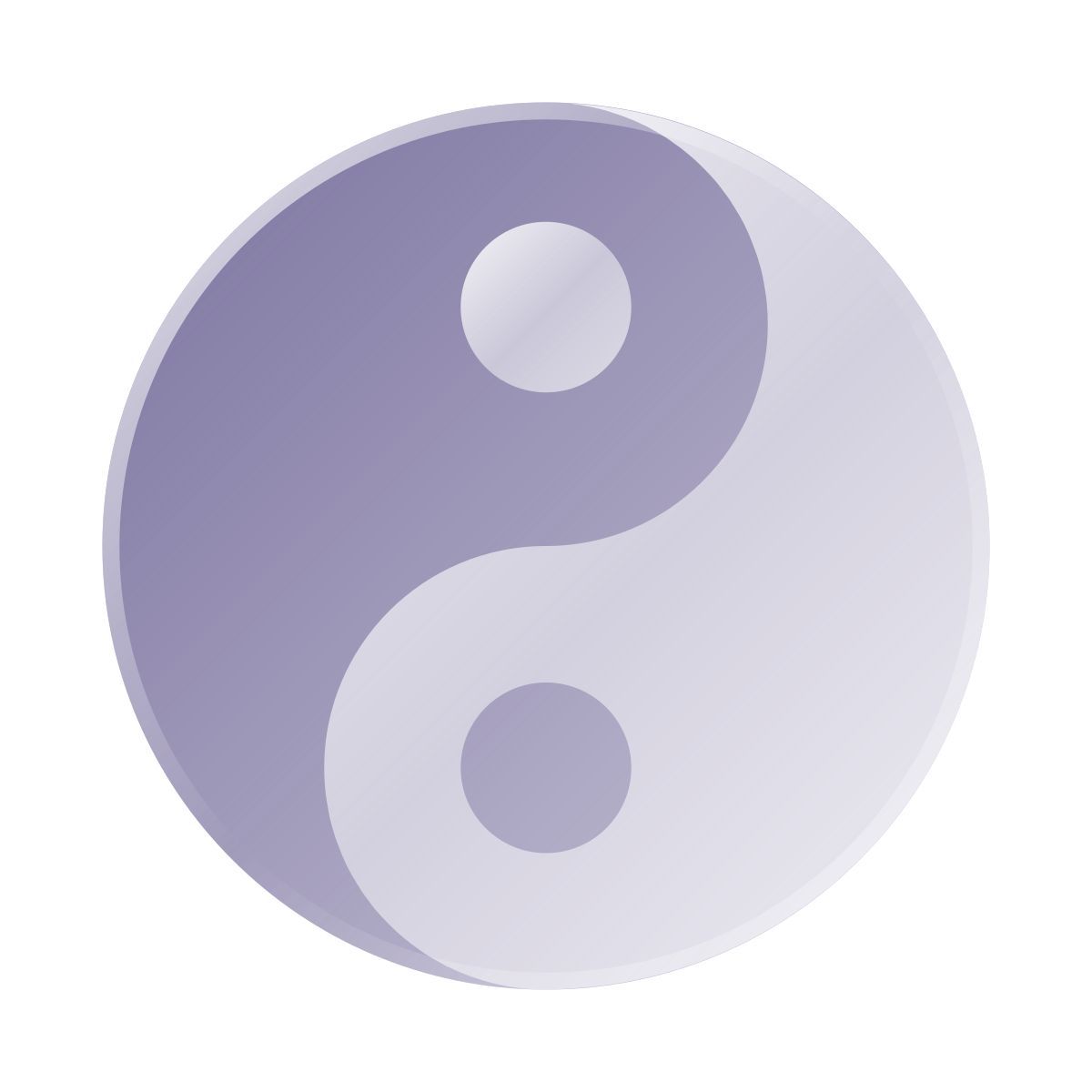 liquid glass color style yin yang icon
