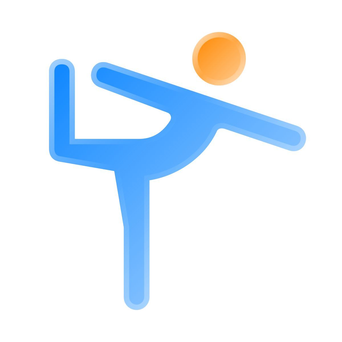liquid glass color style yoga icon