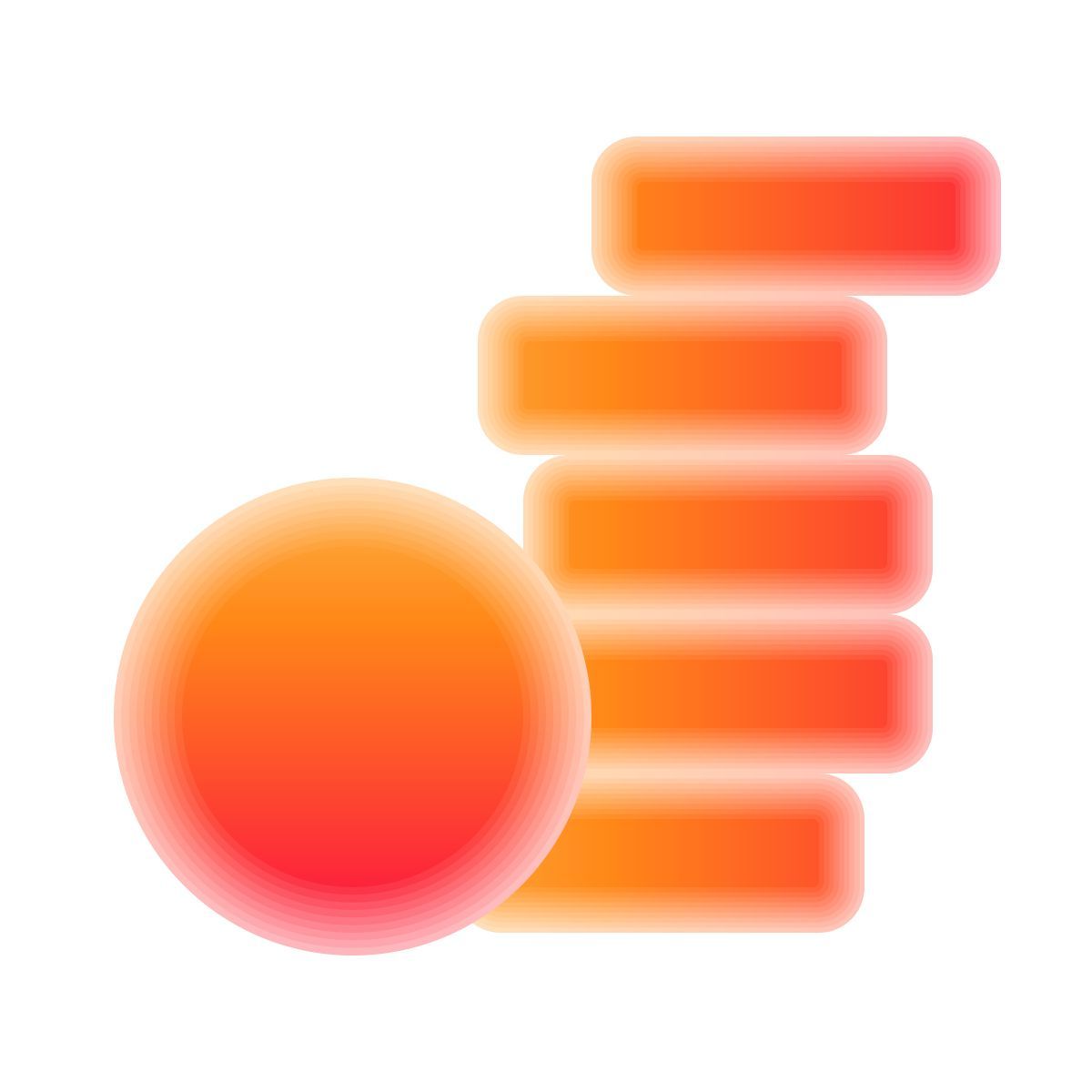 lollipop style coins icon