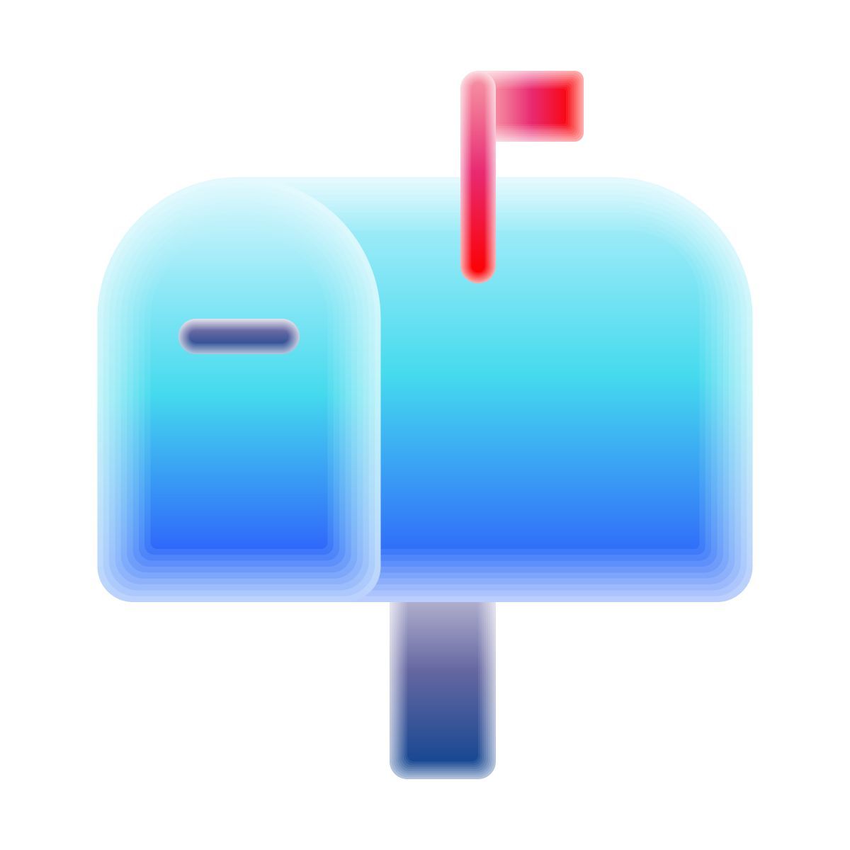 lollipop style cassetta postale chiusa bandiera sù icon