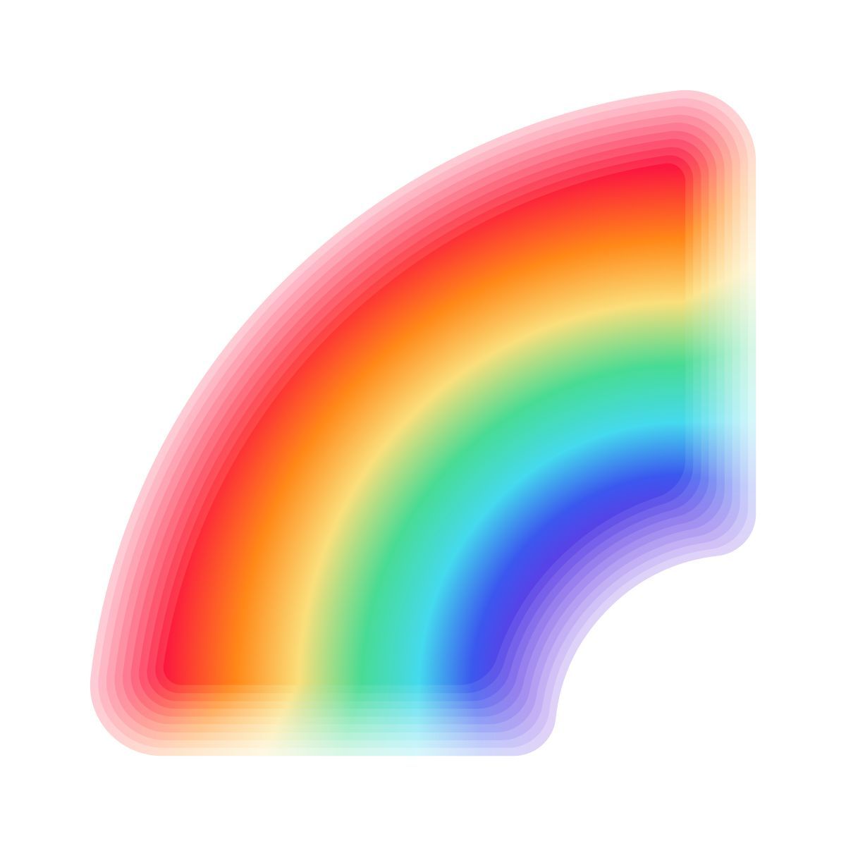 lollipop style arcoíris icon