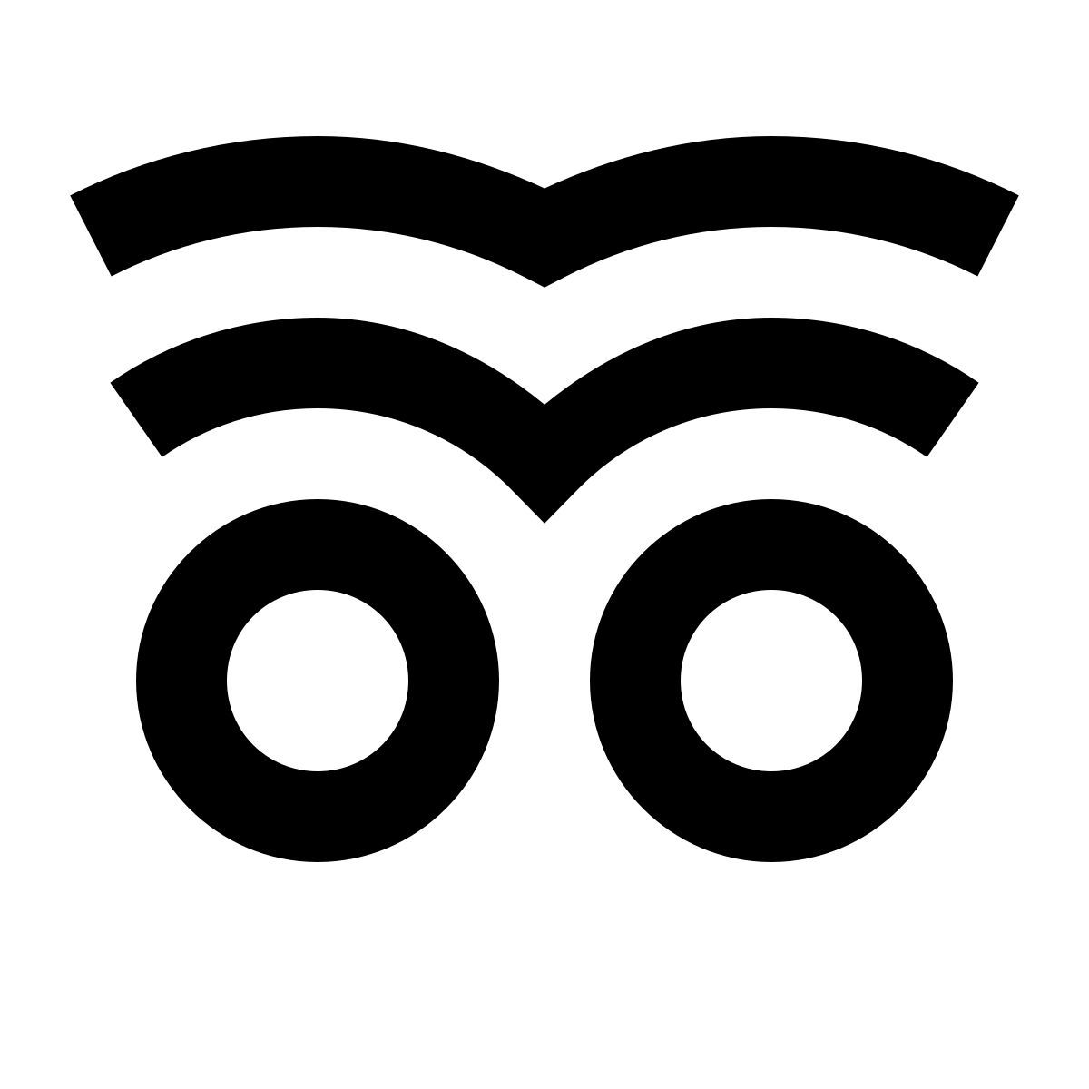 material outlined style double tap avec deux doigts icon