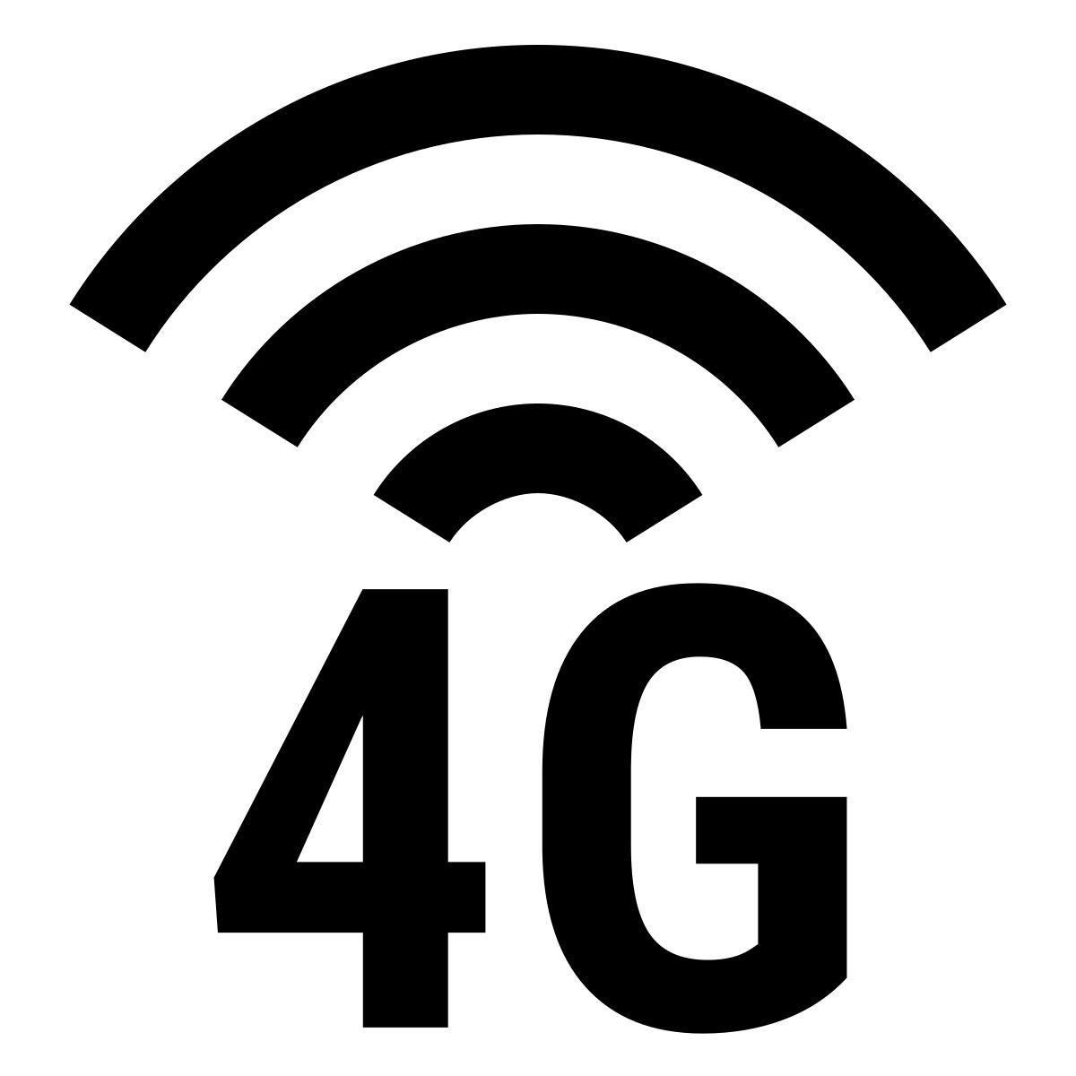 material outlined style 4g icon