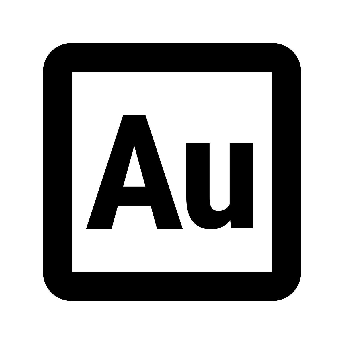 material outlined style adobe 오디션 icon