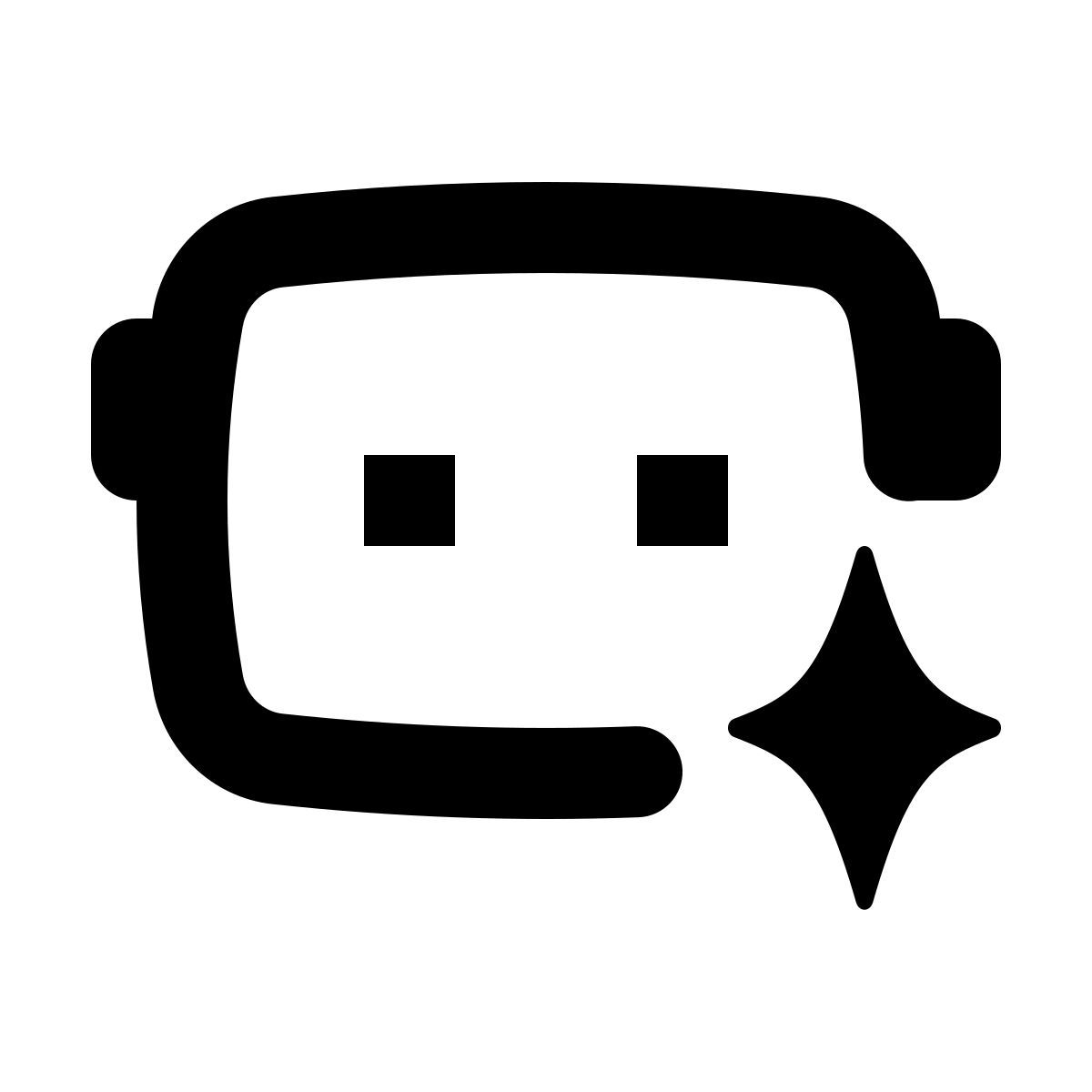 material outlined style robot icon