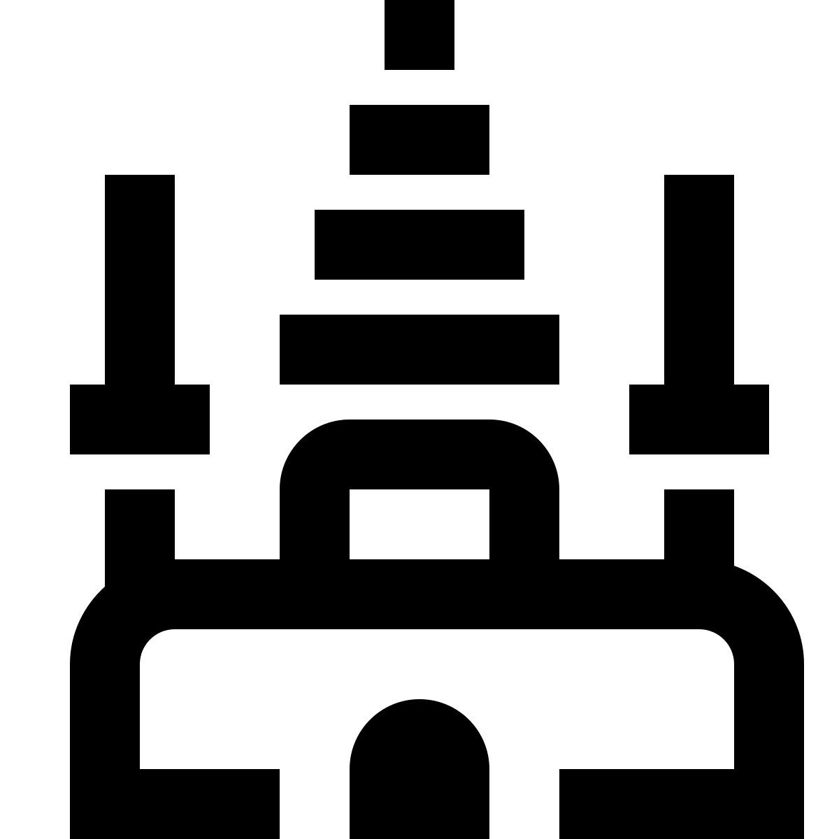 material outlined style angkor wat icon