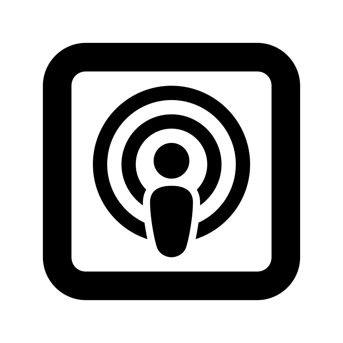 material outlined style podcasts icon
