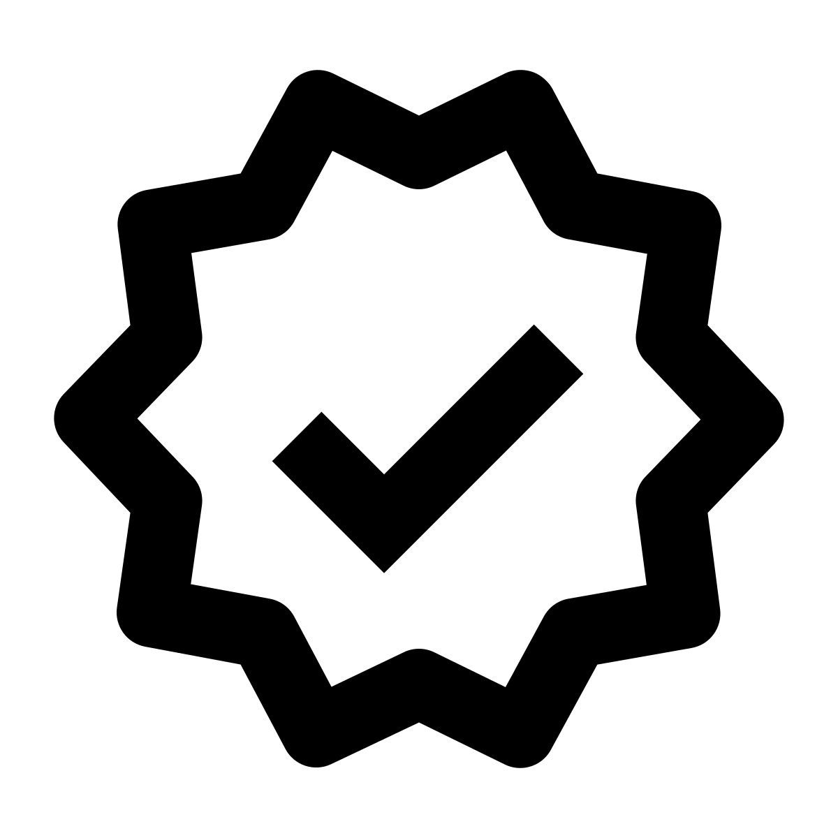 material outlined style approval icon