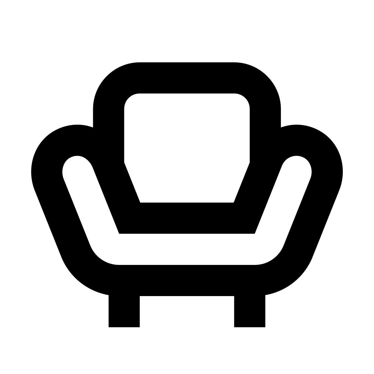 material outlined style 扶手椅 icon