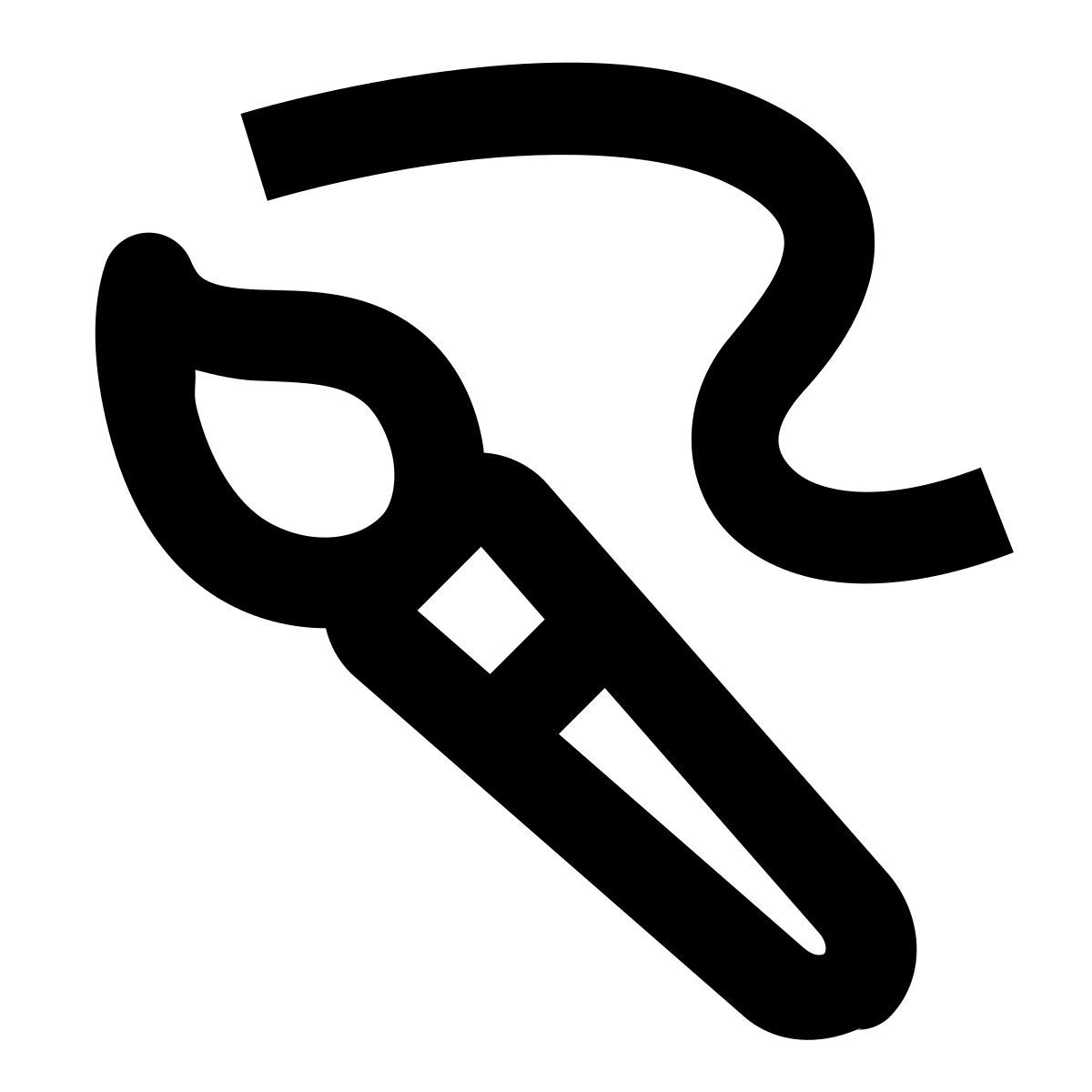material outlined style art therapist icon