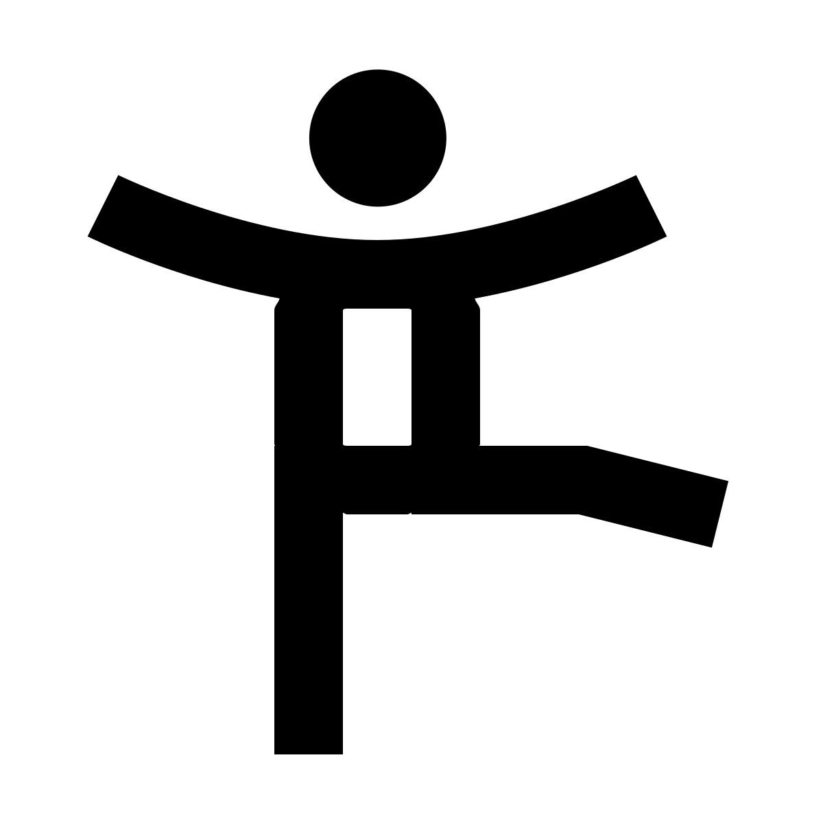 material outlined style ballet dancer icon