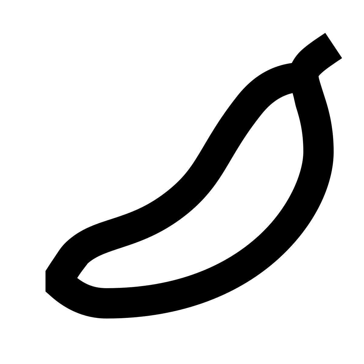 material outlined style plátano icon