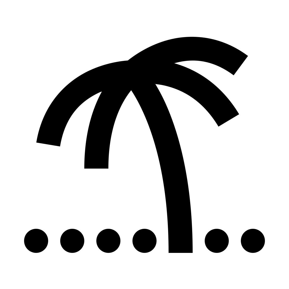 material outlined style 바닷가 icon