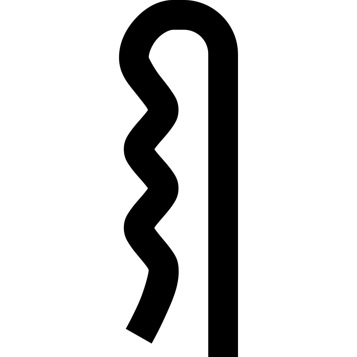 material outlined style bobby pin icon