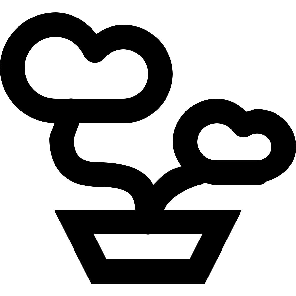 material outlined style bonsai icon