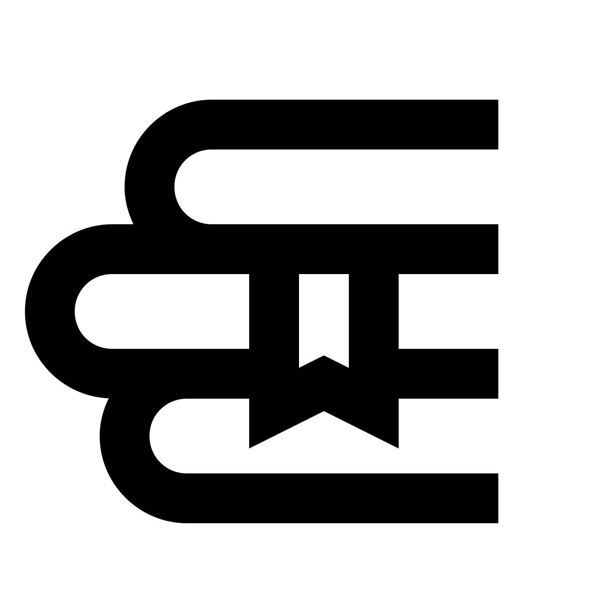 material outlined style books icon