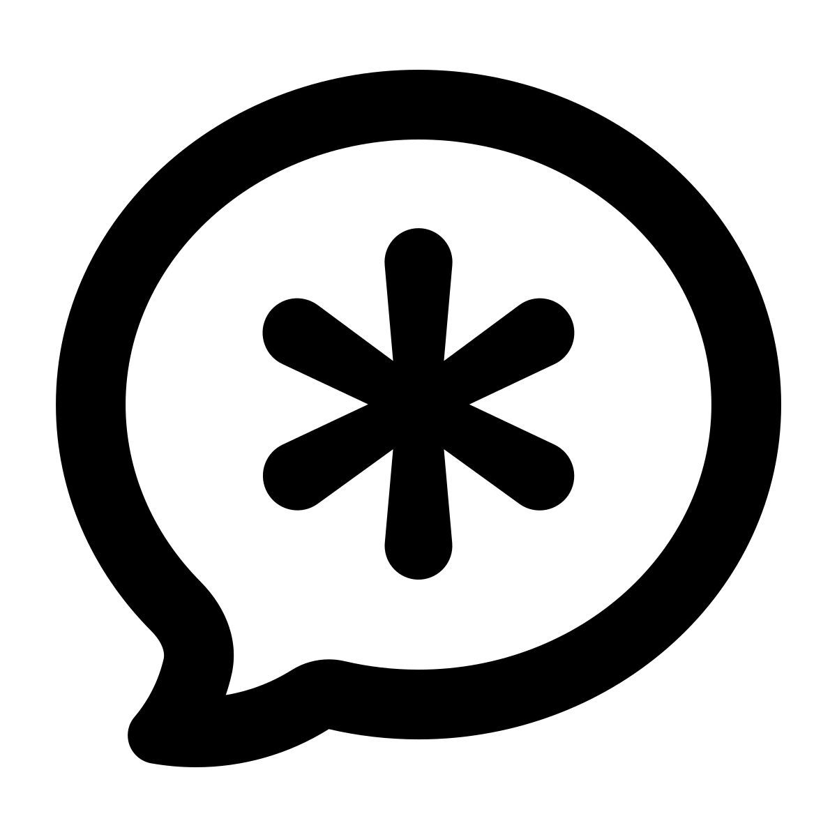 material outlined style valiente ai icon