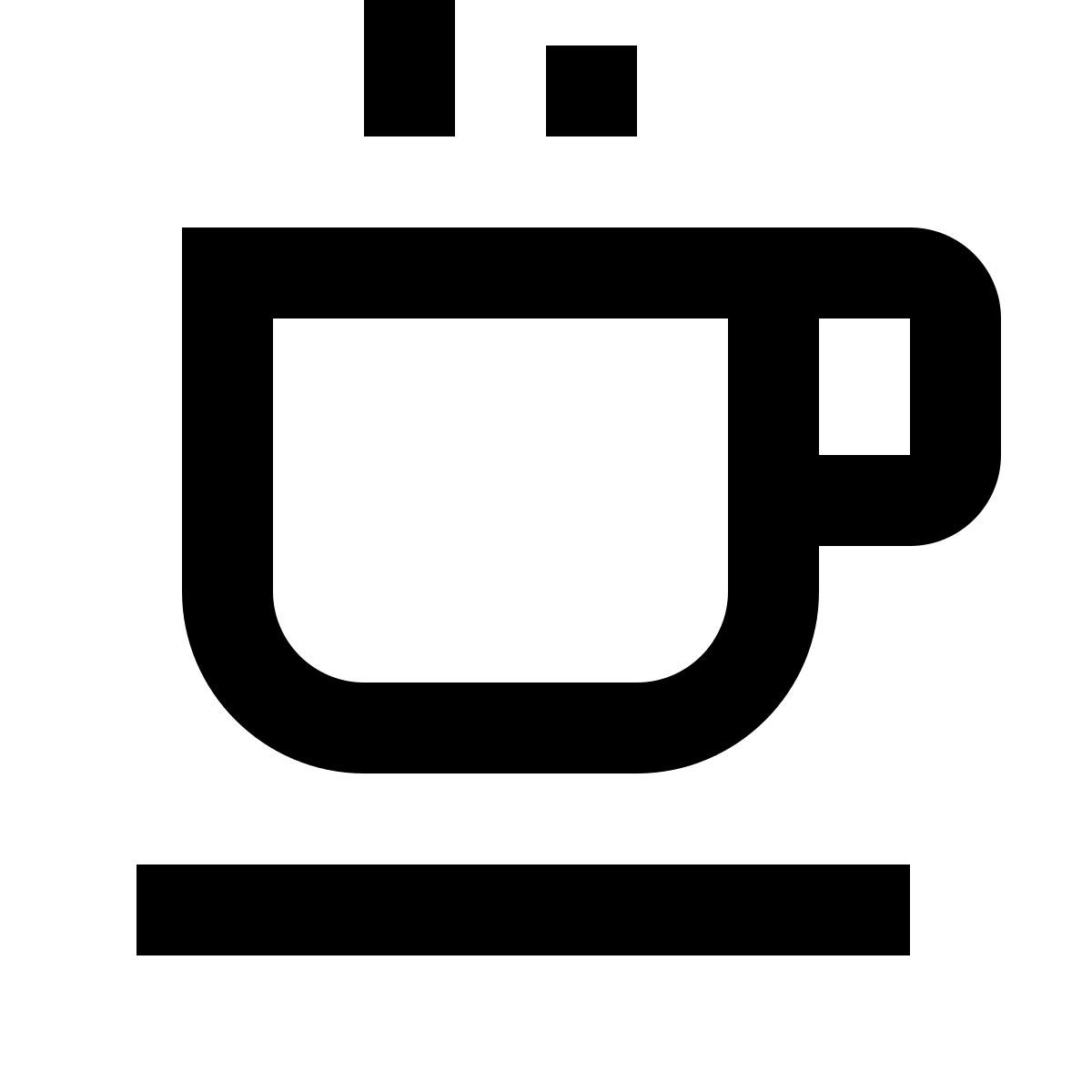 material outlined style cafe icon