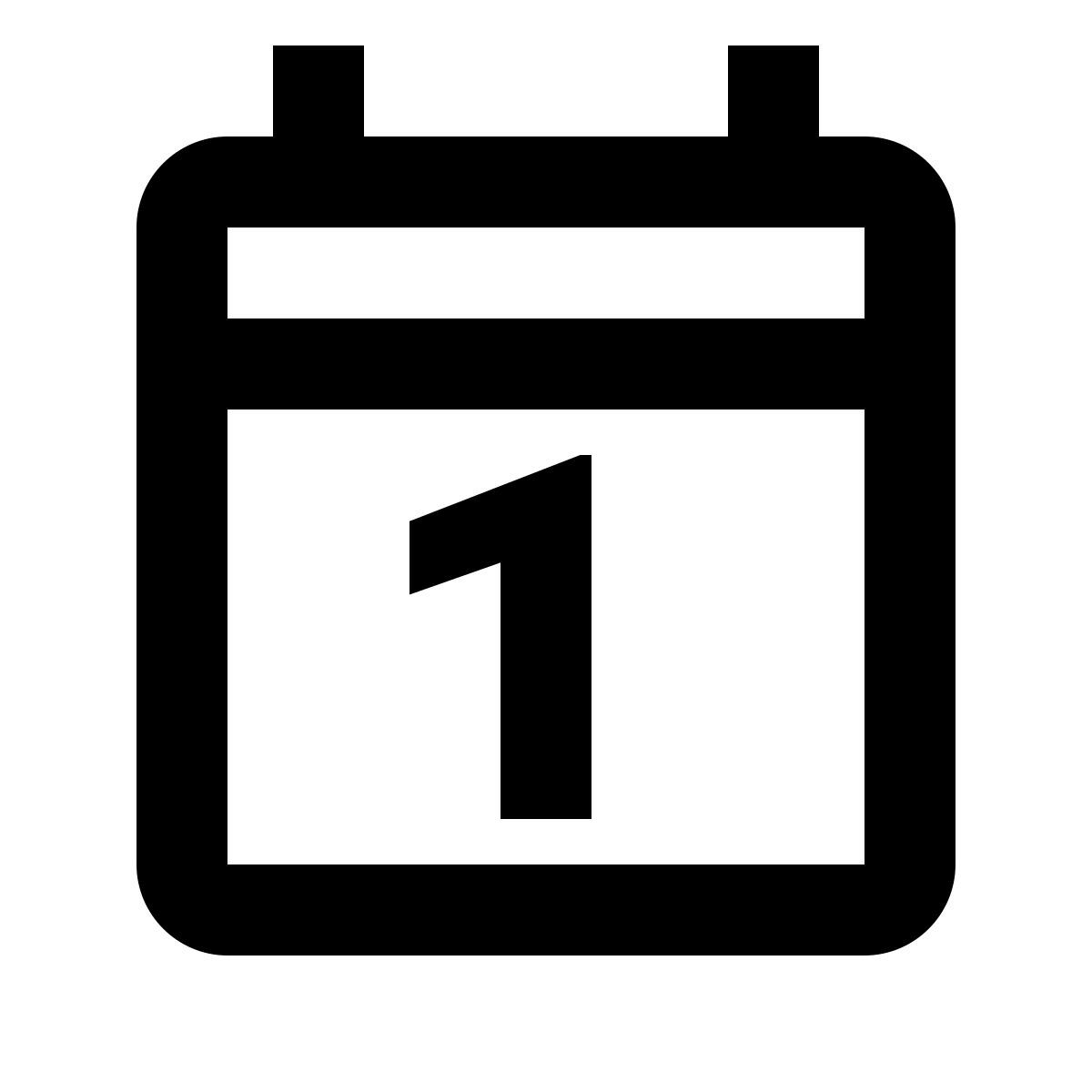 material outlined style kalender 1 icon