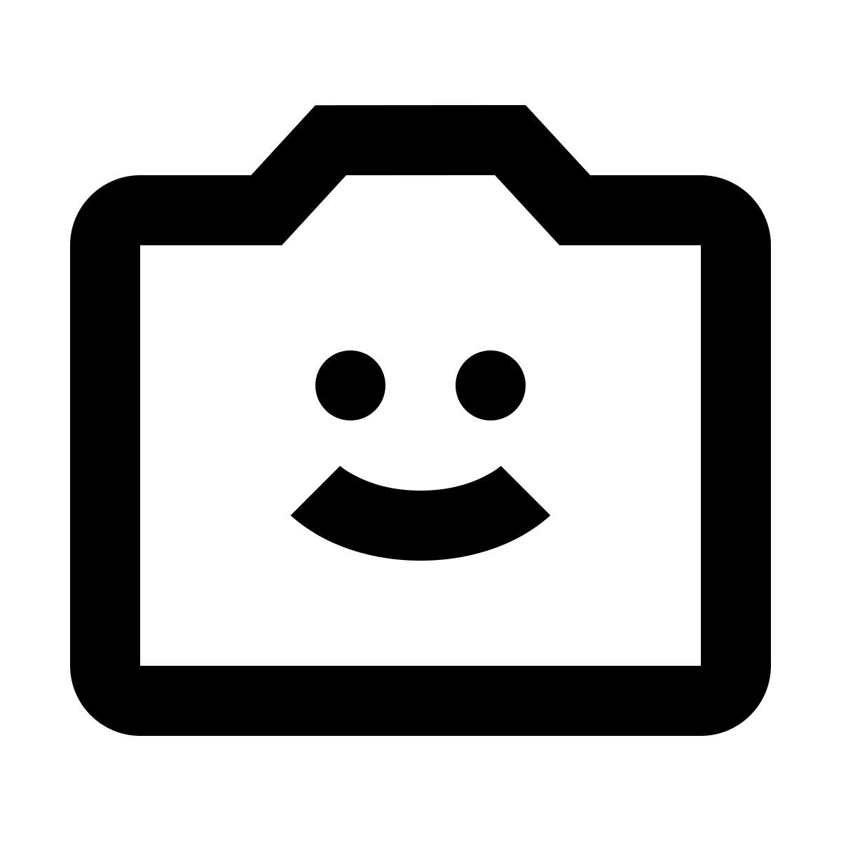 material outlined style 与面孔的照相机象 icon