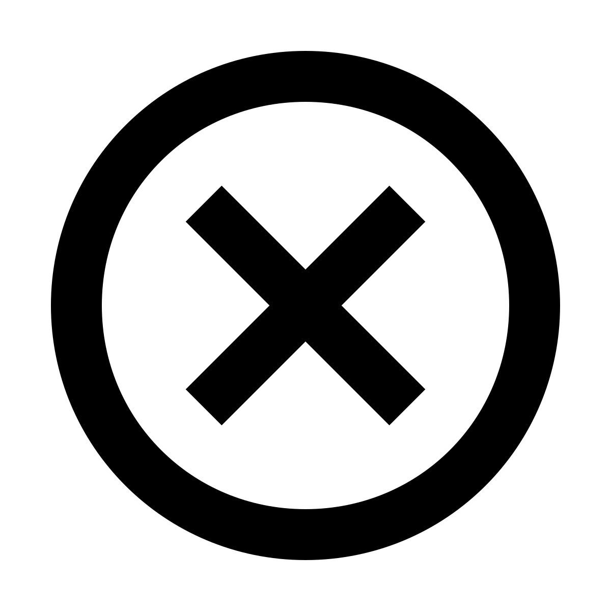 material outlined style cancelar icon