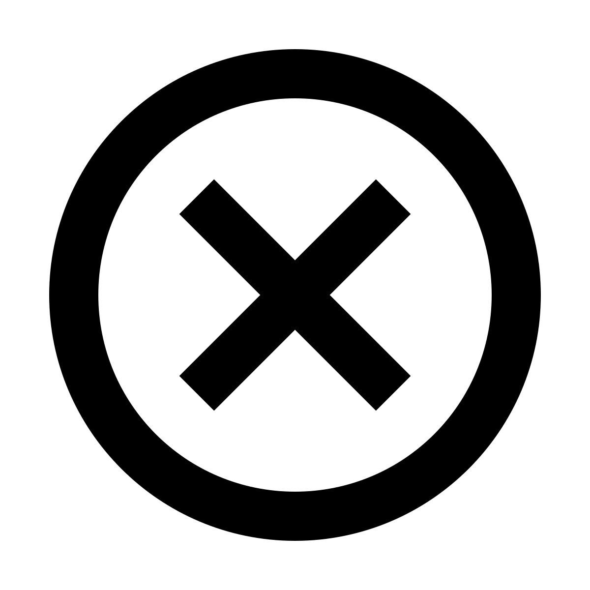 material outlined style cancelar icon