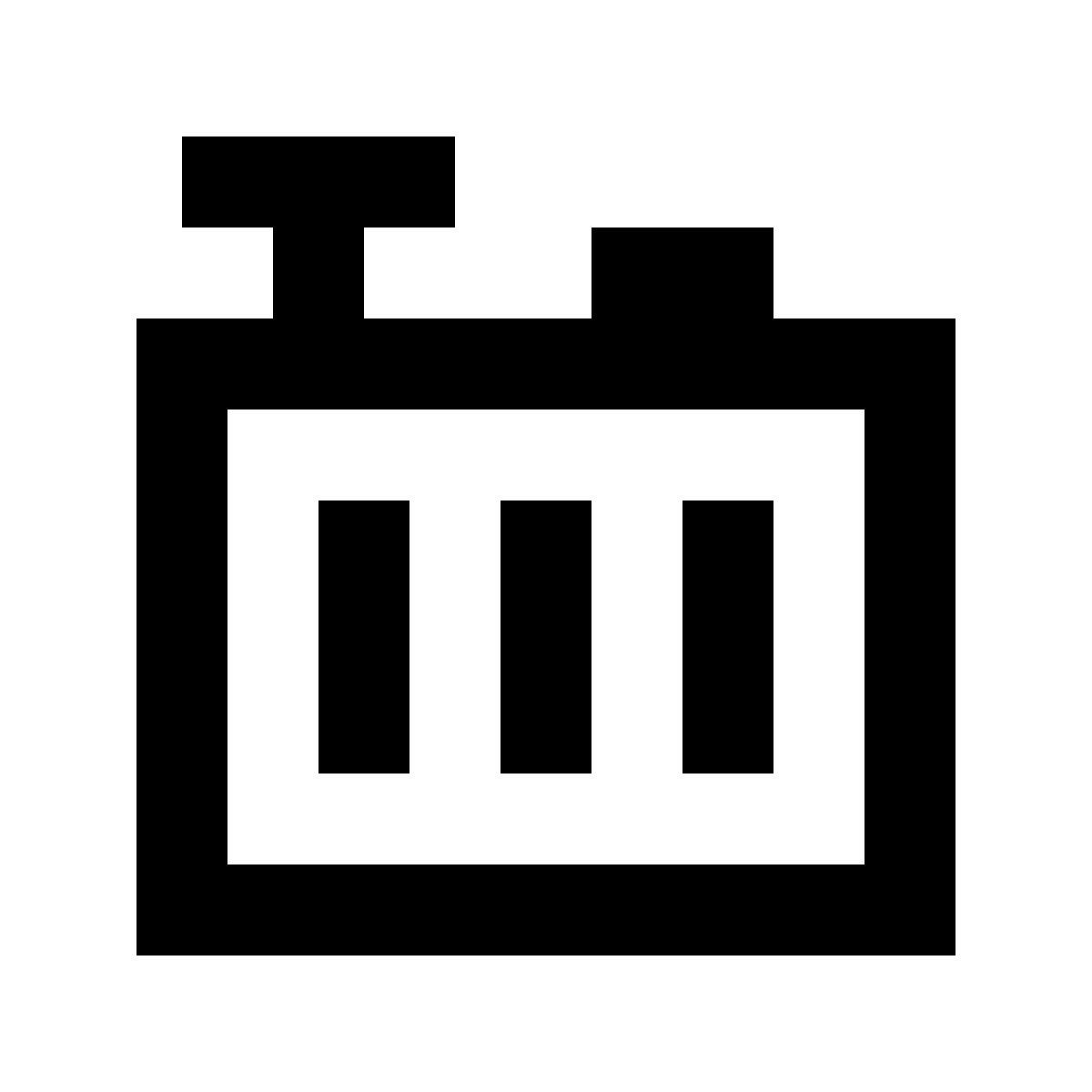 material outlined style radiateur de voiture icon